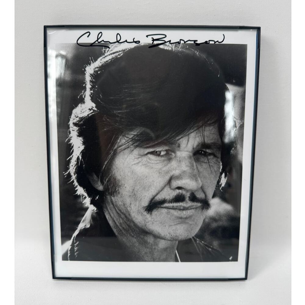 Charles Bronson Signed 8x10 Photo Framed Vintage Hollywood Autograph